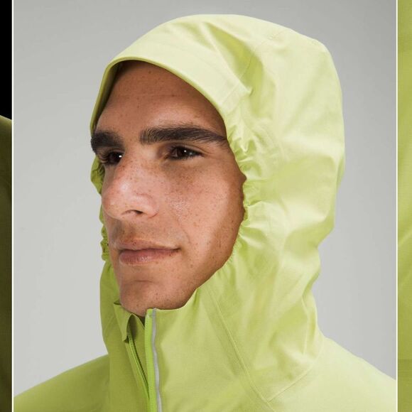 NWT New LULULEMON Precipitation Jacket Waterproof Rain Coat Wasabi Green Mens L - Picture 6 of 10